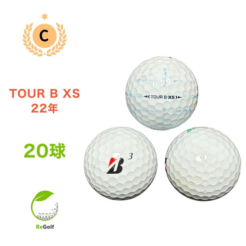【中古】 ロストボール ブリヂストン ツアーB TOUR B XS コーポレートカラー 2022年モデル 20球 Cランク ゴルフボール リゴルフ